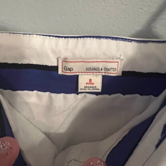 Gap Blue & White Stripe Sleeveless Mini Dress Womens Size 0 Petite Spandex Blend - Picture 9 of 11